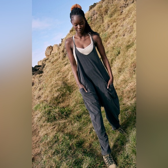 NWOT Free People Movement Hot Shot Onesie In Washed Black - Picture 4 of 4